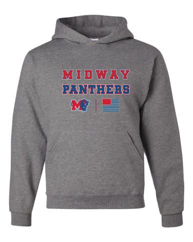Midway Panthers M Body Script Spirit Flag Men's Premium Hoodie