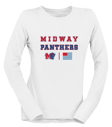 Midway Panthers M Body Script Spirit Flag Women's Premium LS T-Shirt