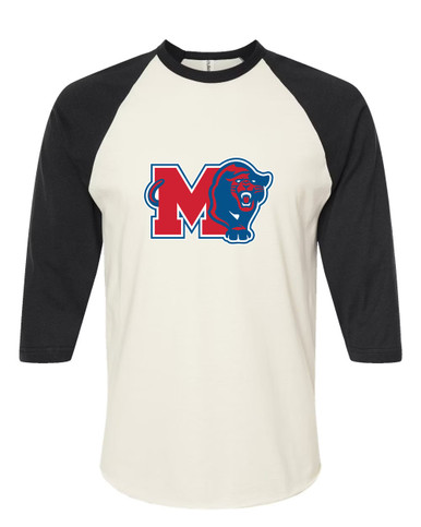 Midway Panthers M Body Script Mascot #1 Men's Baseball T-Shirt