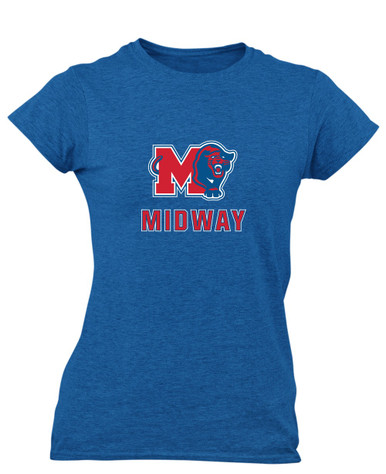 Midway Panthers M Body Script Mascot #2 Women's SS T-Shirt