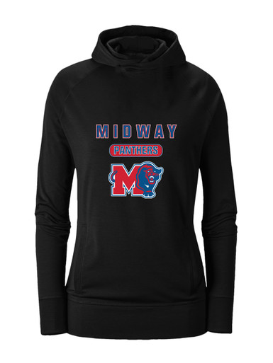 Midway Panthers M Body Script Mascot #3 Women's Hoodie