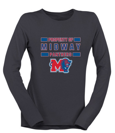 Midway Panthers M Body Script Property Of Women's Premium LS T-Shirt