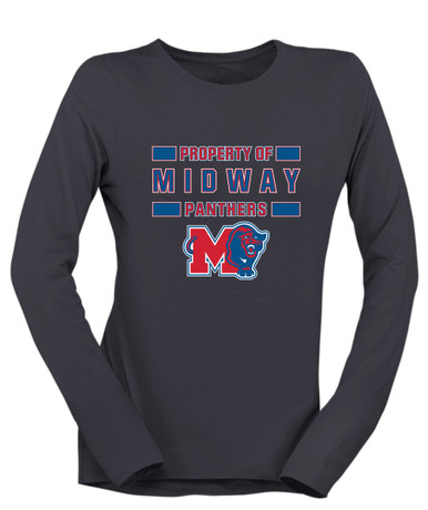 Midway Panthers M Body Script Property Of Women's LS T-Shirt