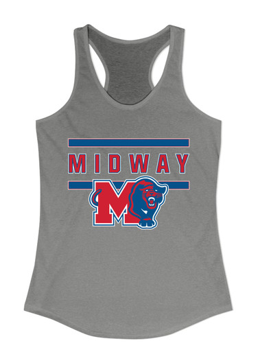Midway Panthers M Body Script Mascot #4 Women's Tank Top