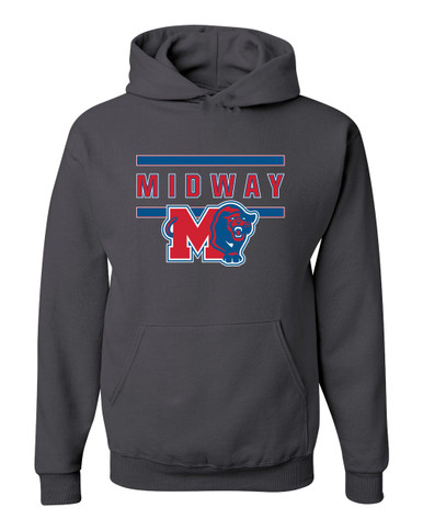 Midway Panthers M Body Script Mascot #4 Men's Premium Hoodie