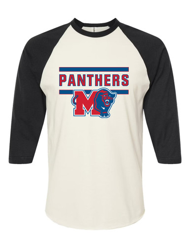 Midway Panthers M Body Script Mascot #5 Women's Baseball T-Shirt