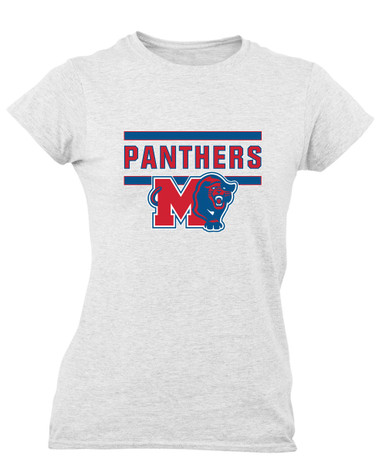 Midway Panthers M Body Script Mascot #5 Women's SS T-Shirt