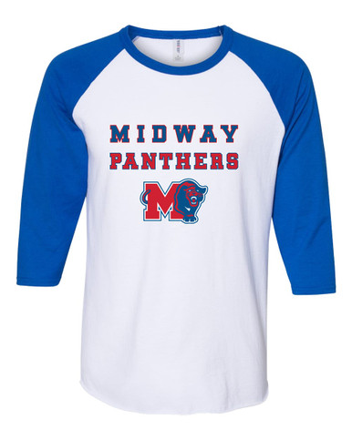 Midway Panthers M Body Script Spirit Women's Baseball T-Shirt