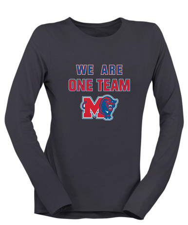 Midway Panthers M Body Script We Are One Team Women's LS T-Shirt