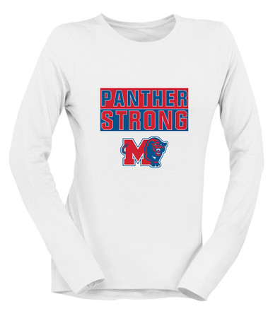 Midway Panthers M Body Script Strong #1 Women's LS T-Shirt