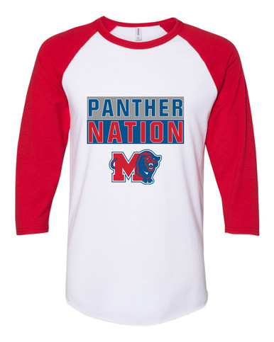 Midway Panthers M Body Script Nation #1 Women's Baseball T-Shirt