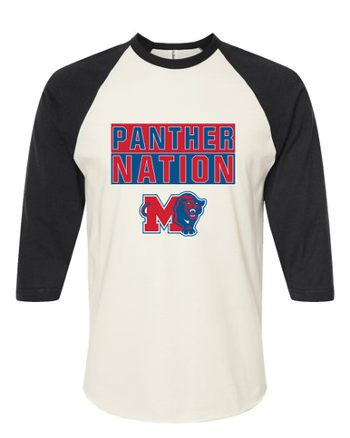 Midway Panthers M Body Script Nation #1 Men's Baseball T-Shirt