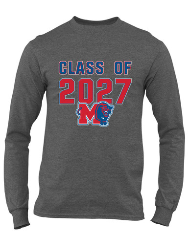 Midway Panthers M Body Script Class of 2027 Men's Premium LS T-Shirt