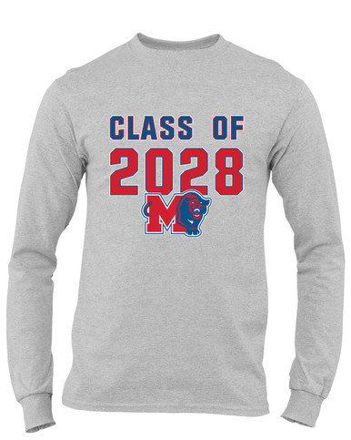 Midway Panthers M Body Script Class of 2028 Men's LS T-Shirt