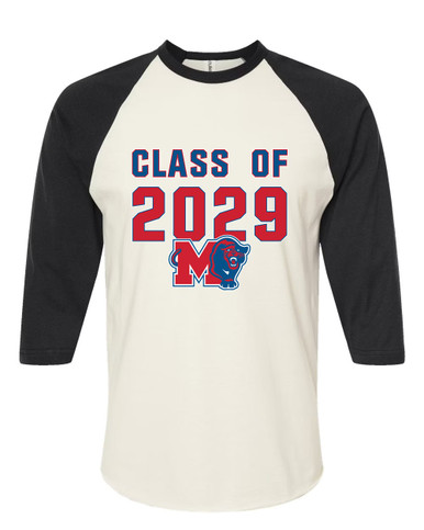 Midway Panthers M Body Script Class of 2029 Men's Baseball T-Shirt