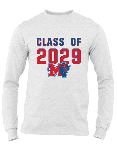 Midway Panthers M Body Script Class of 2029 Men's LS T-Shirt