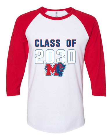 Midway Panthers M Body Script Class of 2030 Men's Baseball T-Shirt