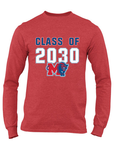 Midway Panthers M Body Script Class of 2030 Men's Premium LS T-Shirt