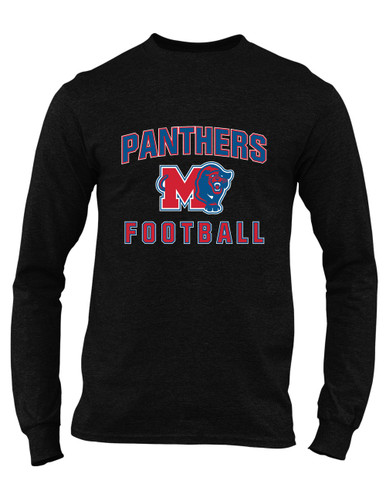 Midway Panthers M Body Script Football #1 Men's LS T-Shirt