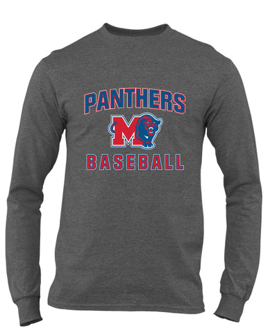 Midway Panthers M Body Script Baseball #1 Men's LS T-Shirt