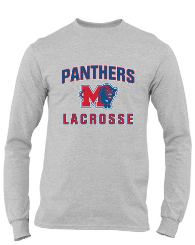 Midway Panthers M Body Script Lacrosse Men's LS T-Shirt