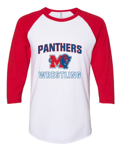 Midway Panthers M Body Script Wrestling Men's Baseball T-Shirt