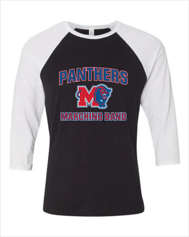 Midway Panthers M Body Script Marching Band Men's Baseball T-Shirt