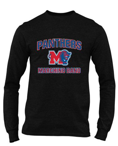 Midway Panthers M Body Script Marching Band Men's LS T-Shirt