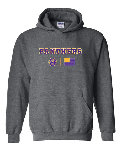 Lufkin Panthers Paw Team Colors Flag Men's Hoodie