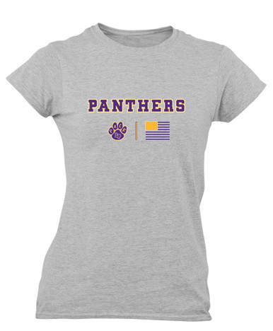 Lufkin Panthers Paw Team Colors Flag Women's SS T-Shirt
