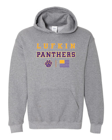 Lufkin Panthers Paw Spirit Flag Men's Hoodie
