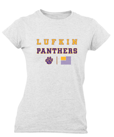 Lufkin Panthers Paw Spirit Flag Women's SS T-Shirt