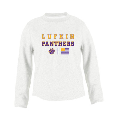 Lufkin Panthers Paw Spirit Flag Women's Sweatshirt