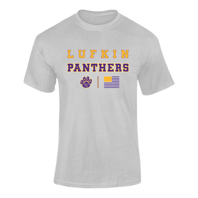 Lufkin Panthers Paw Spirit Flag Men's SS T-Shirt
