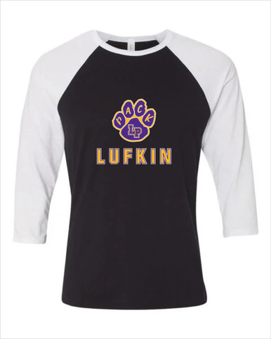 Lufkin Panthers Paw Mascot #2 Men's Baseball T-Shirt
