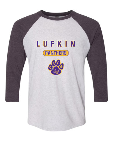 Lufkin Panthers Paw Mascot #3 Men's Baseball T-Shirt