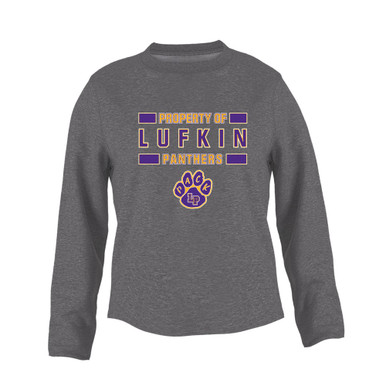 Lufkin Panthers Paw Property Of Women's Sweatshirt