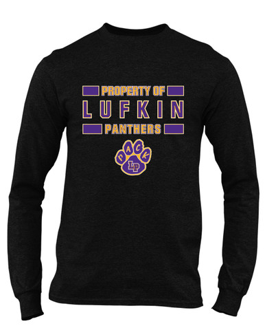 Lufkin Panthers Paw Property Of Men's LS T-Shirt