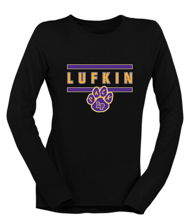 Lufkin Panthers Paw Mascot #4 Women's Premium LS T-Shirt