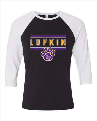 Lufkin Panthers Paw Mascot #4 Women's Baseball T-Shirt