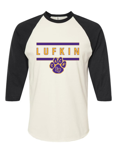 Lufkin Panthers Paw Mascot #4 Men's Baseball T-Shirt