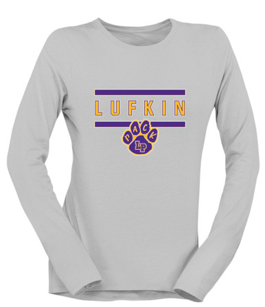 Lufkin Panthers Paw Mascot #4 Women's LS T-Shirt