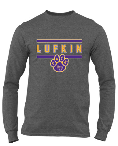 Lufkin Panthers Paw Mascot #4 Men's LS T-Shirt