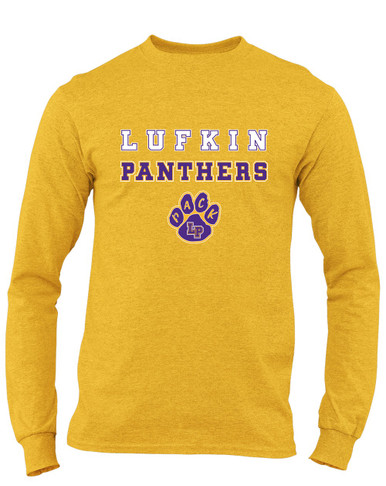 Lufkin Panthers Paw Spirit Men's LS T-Shirt