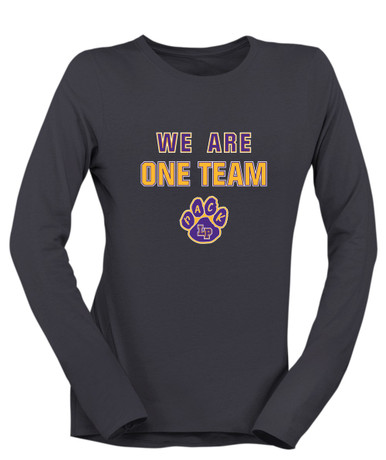 Lufkin Panthers Paw We Are One Team Women's LS T-Shirt