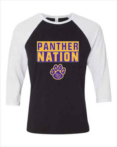 Lufkin Panthers Paw Nation #1 Women's Baseball T-Shirt
