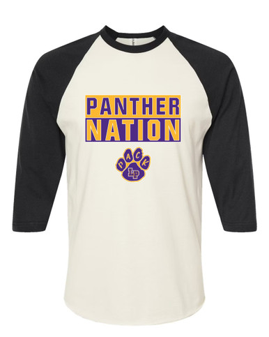 Lufkin Panthers Paw Nation #1 Men's Baseball T-Shirt