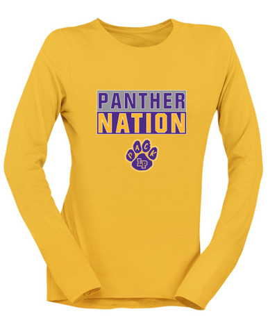 Lufkin Panthers Paw Nation #1 Women's LS T-Shirt