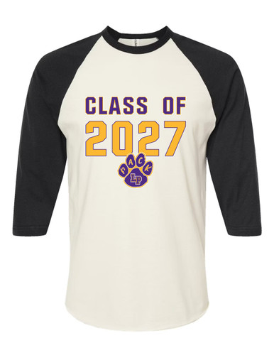 Lufkin Panthers Paw Class of 2027 Men's Baseball T-Shirt