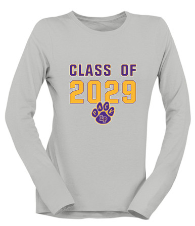 Lufkin Panthers Paw Class of 2029 Women's Premium LS T-Shirt